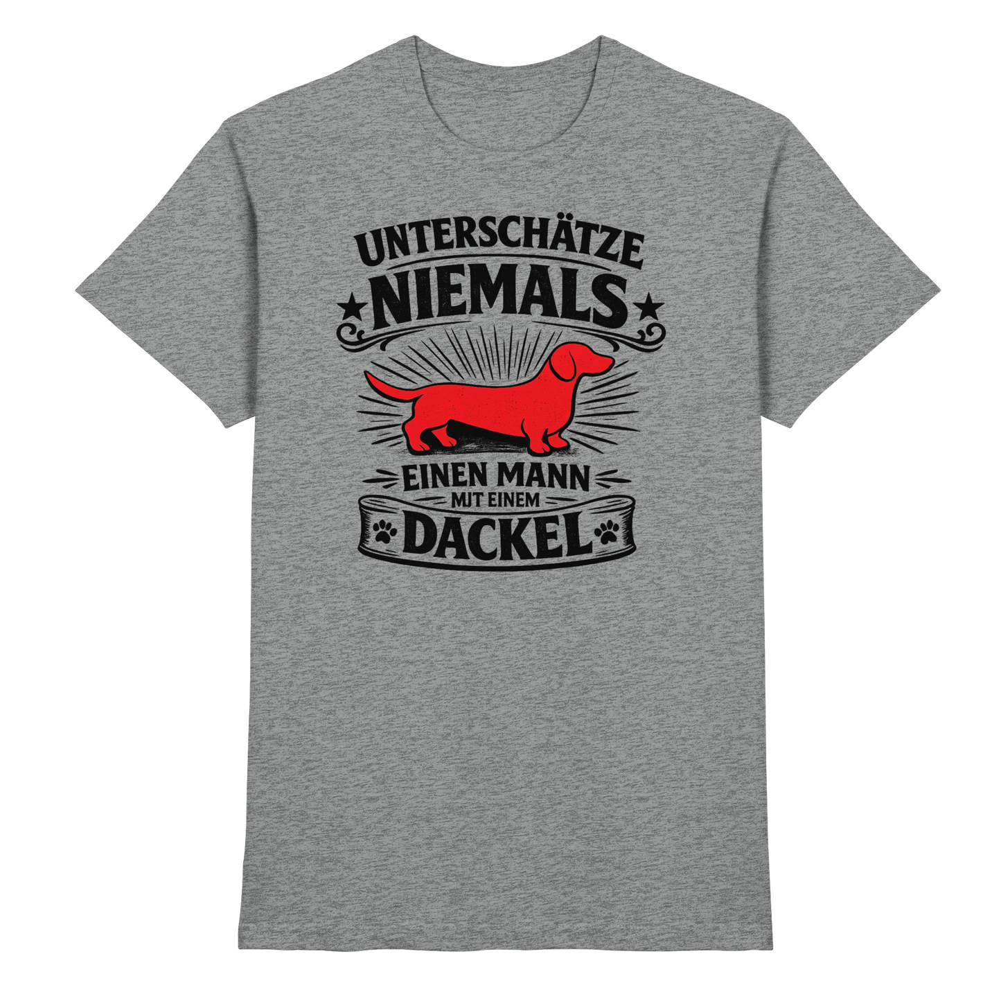 Unterschätze niemals einen Mann mit einem Dackel Premium Herren Shirt