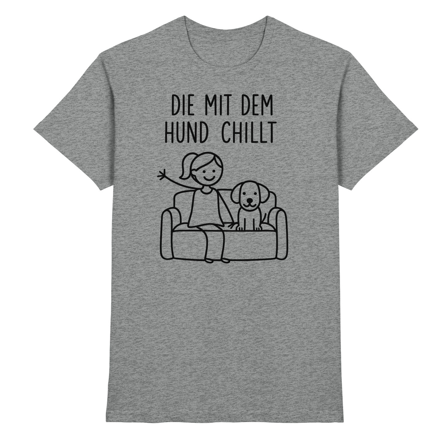 Premium Pfotenpoesie Shirt Die Mit Dem Hund Chillt