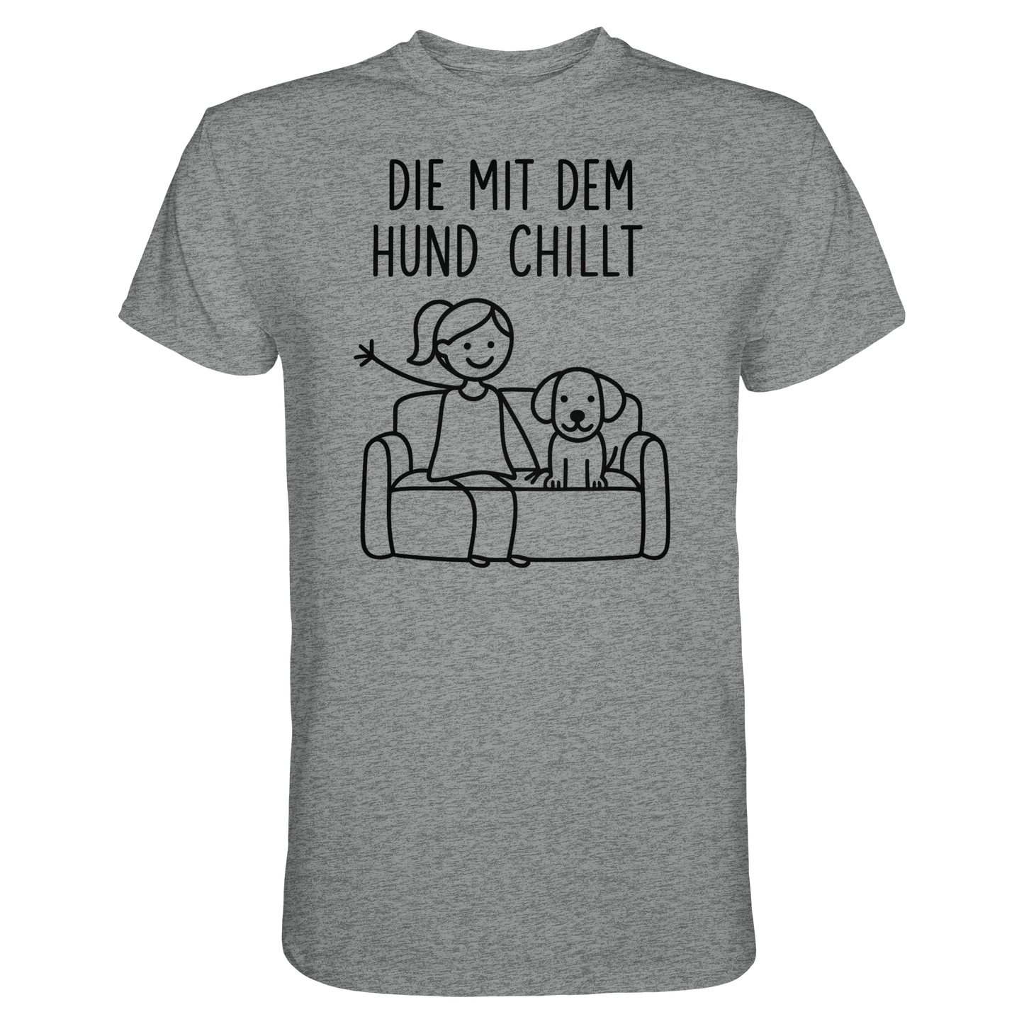 Premium Pfotenpoesie Shirt Die Mit Dem Hund Chillt