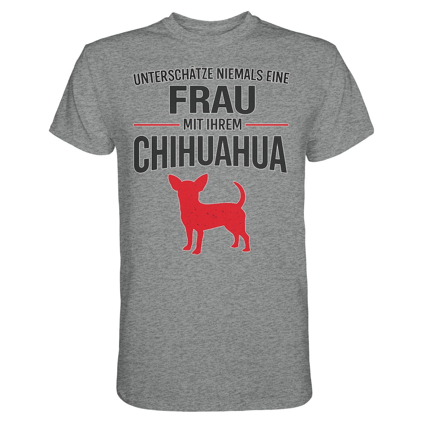 Unterschätze niemals eine Frau mit ihrem Chihuahua Premium Shirt