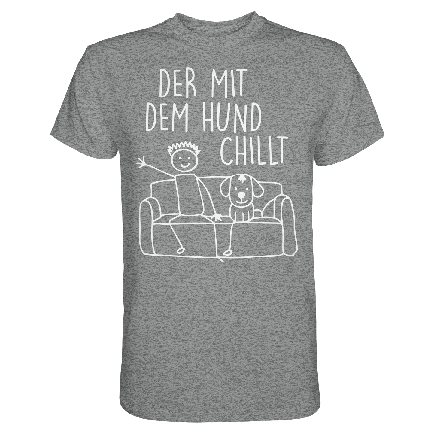 Der mit dem Hund Chillt Premium Herren  Shirt