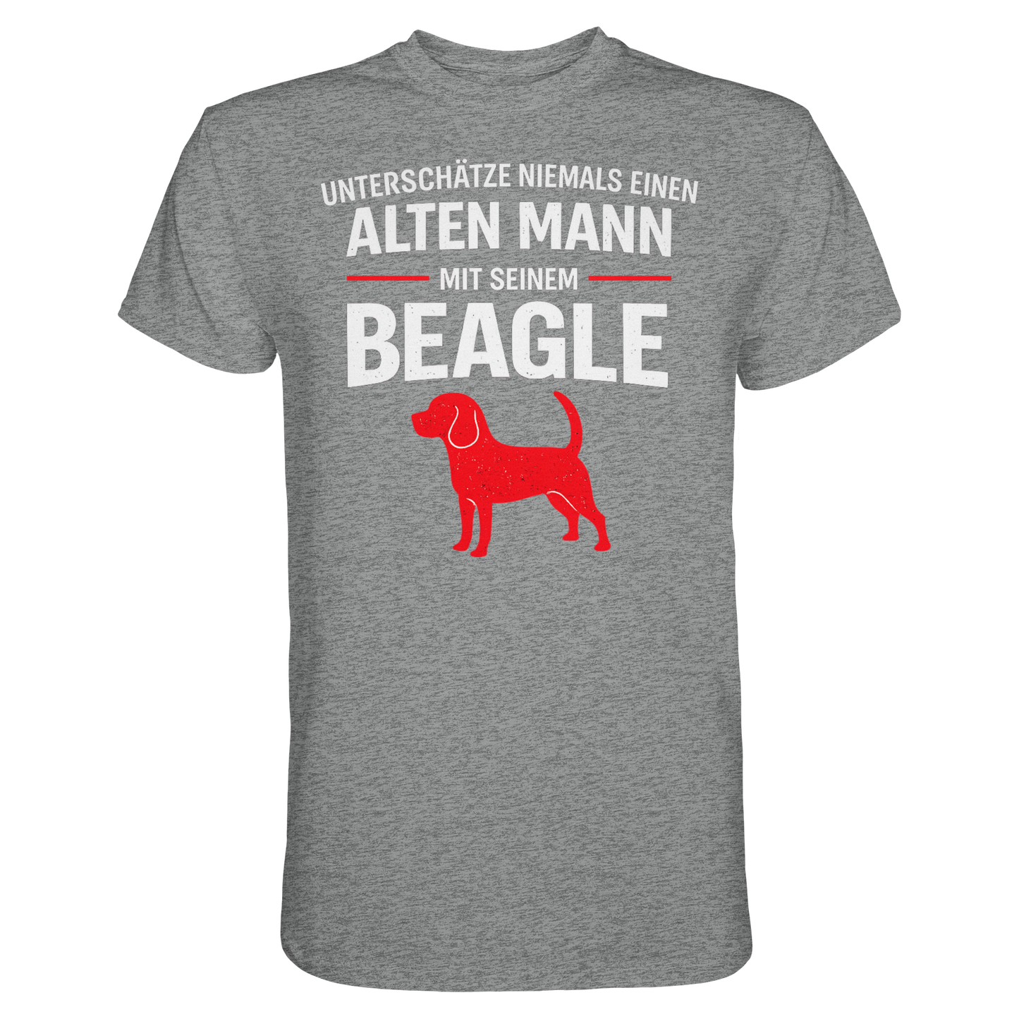 Unterschätze Niemals Einen Alten Mann Mit Seinem BEAGLE - Premium Shirt