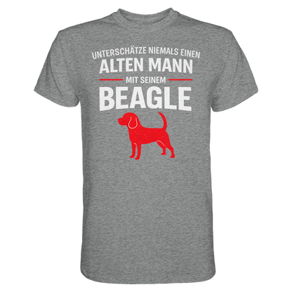 Unterschätze Niemals Einen Alten Mann Mit Seinem BEAGLE - Premium Shirt