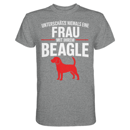 Unterschätze Niemals Eine Frau Mit Ihrem BEAGLE Premium Shirt