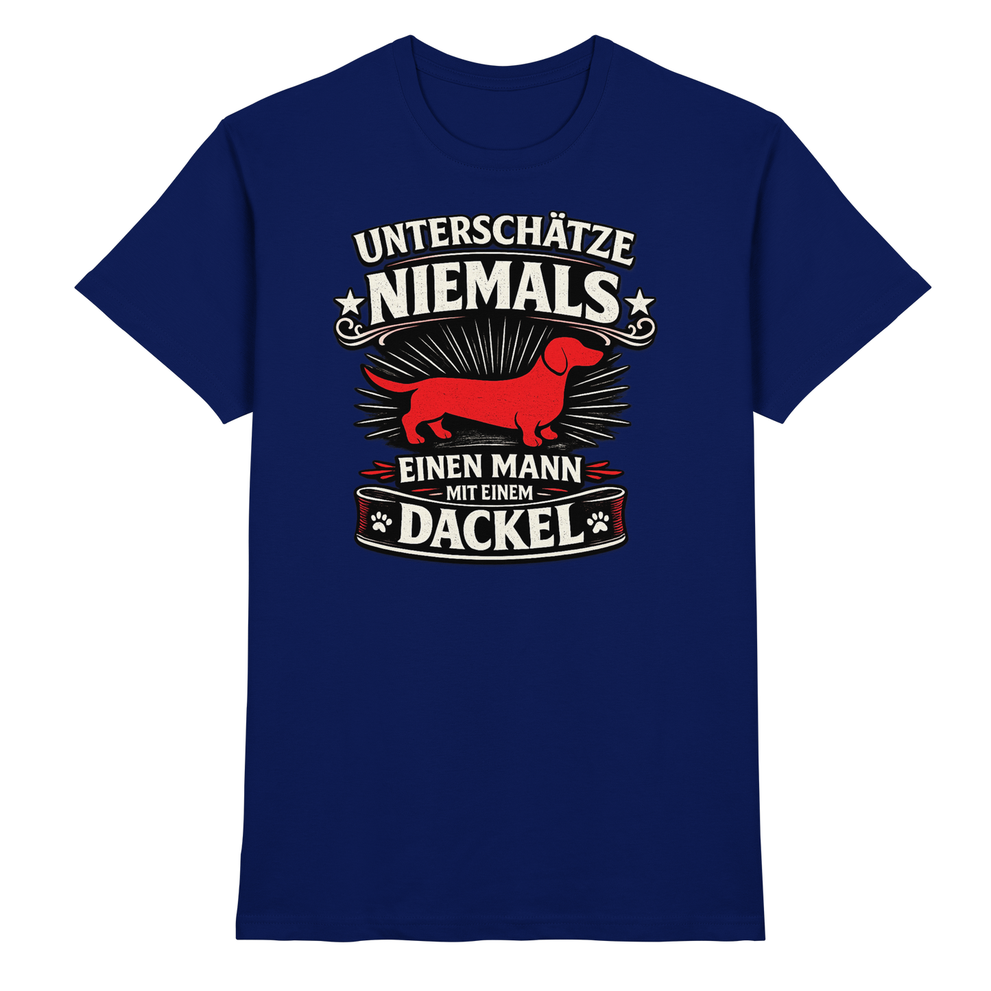 Unterschätze niemals einen Mann mit einem Dackel Premium Herren Shirt