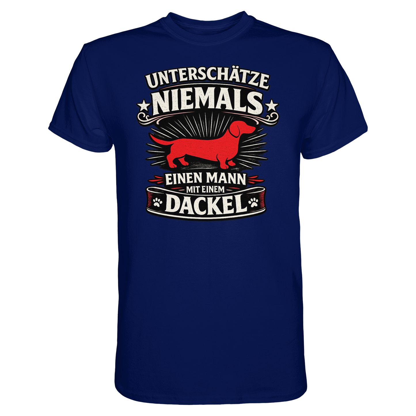 Unterschätze niemals einen Mann mit einem Dackel Premium Herren Shirt