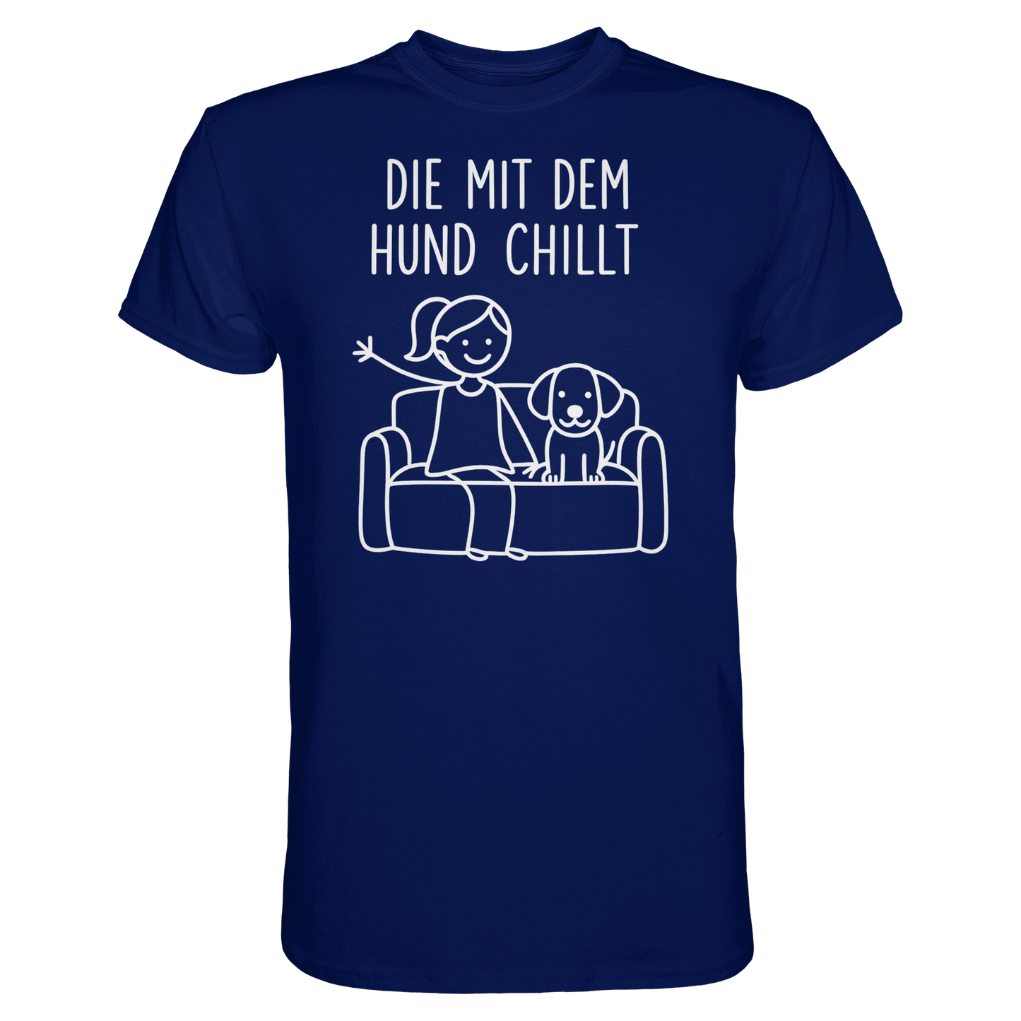 Premium Pfotenpoesie Shirt Die Mit Dem Hund Chillt