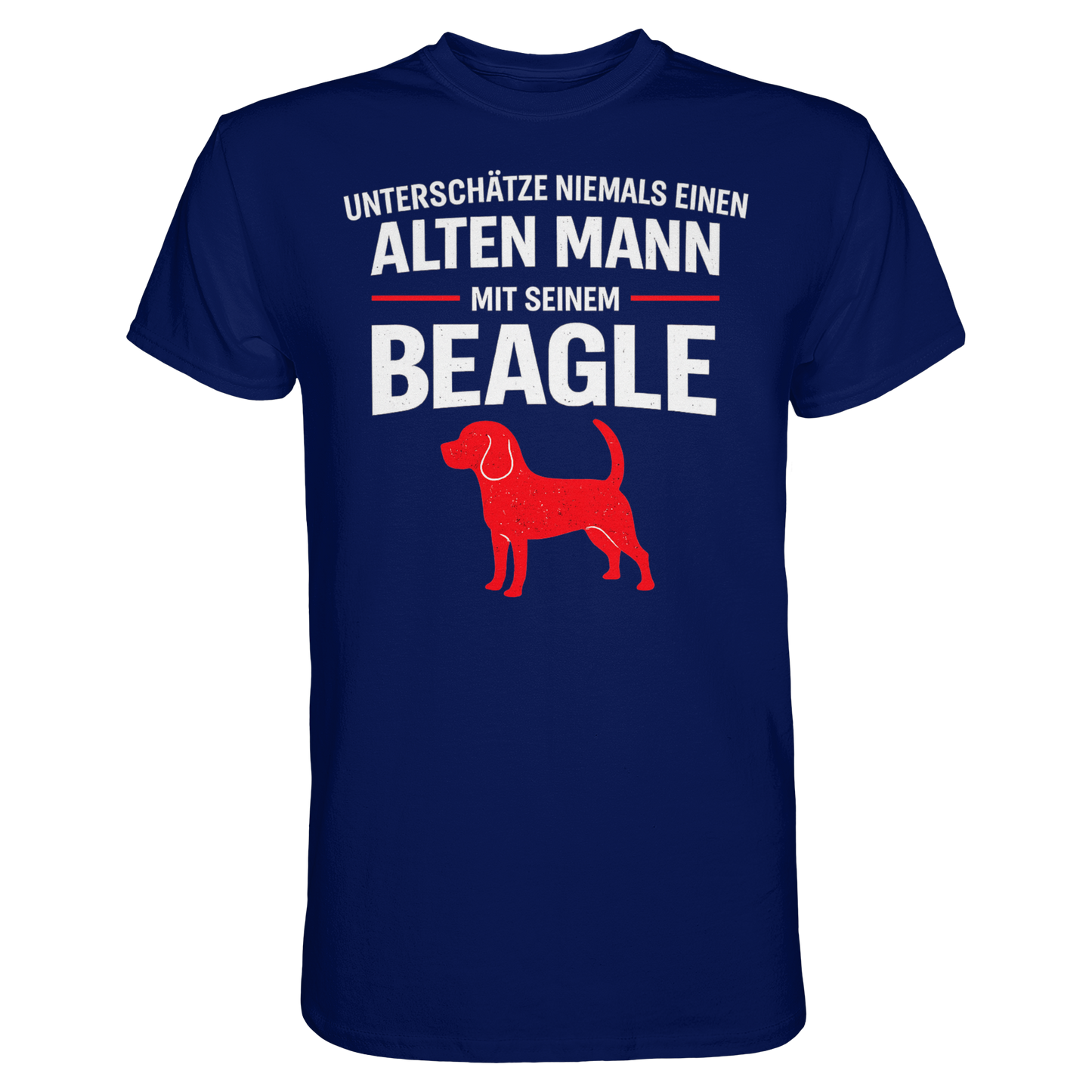 Unterschätze Niemals Einen Alten Mann Mit Seinem BEAGLE - Premium Shirt