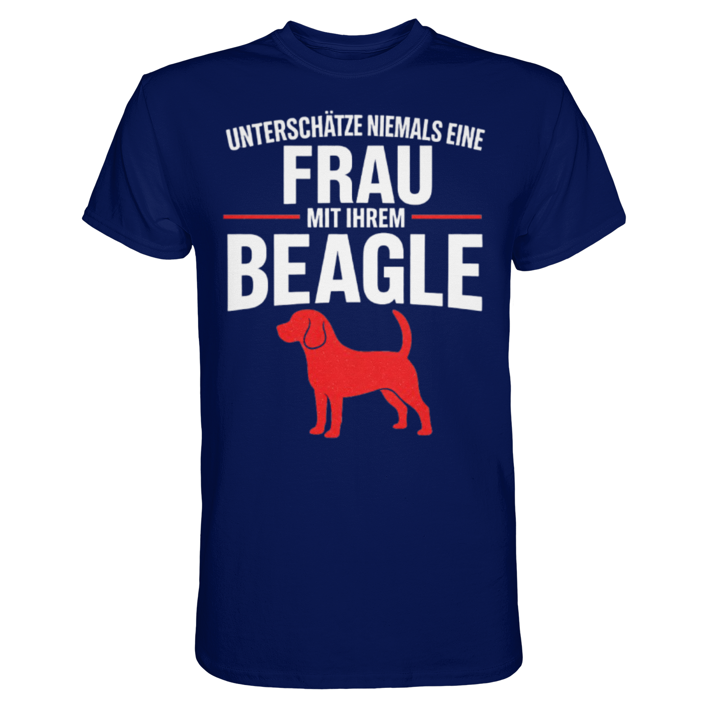 Unterschätze Niemals Eine Frau Mit Ihrem BEAGLE Premium Shirt