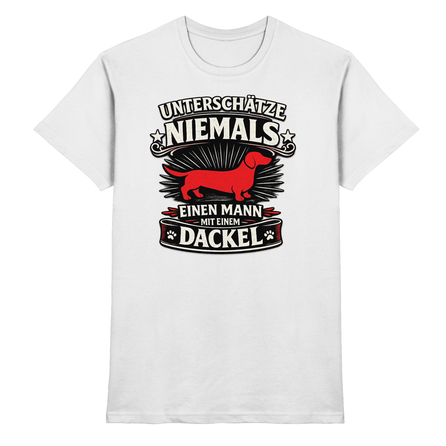 Unterschätze niemals einen Mann mit einem Dackel Premium Herren Shirt