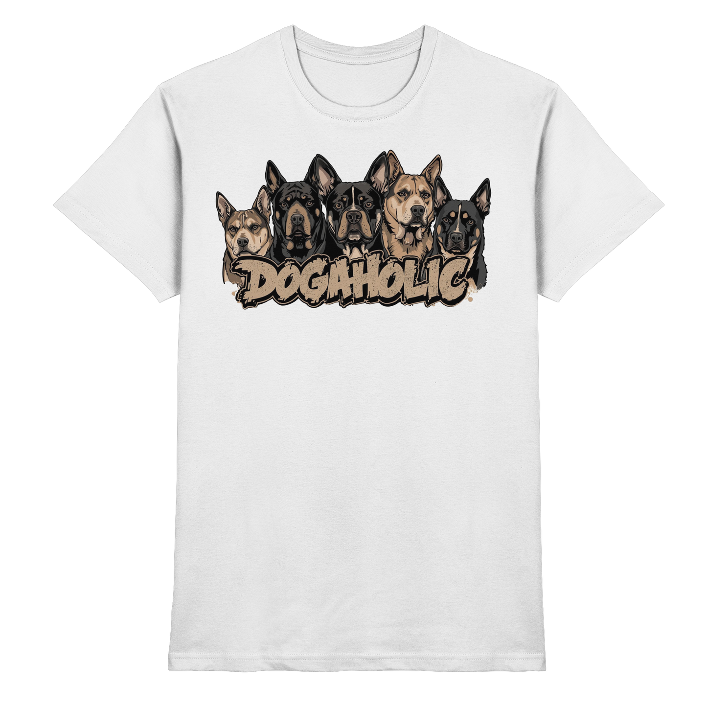 Premium Pfotenpoesie T-Shirt Dogaholic