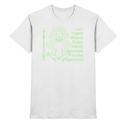 meditierender Hund Premium Unisex Shirt