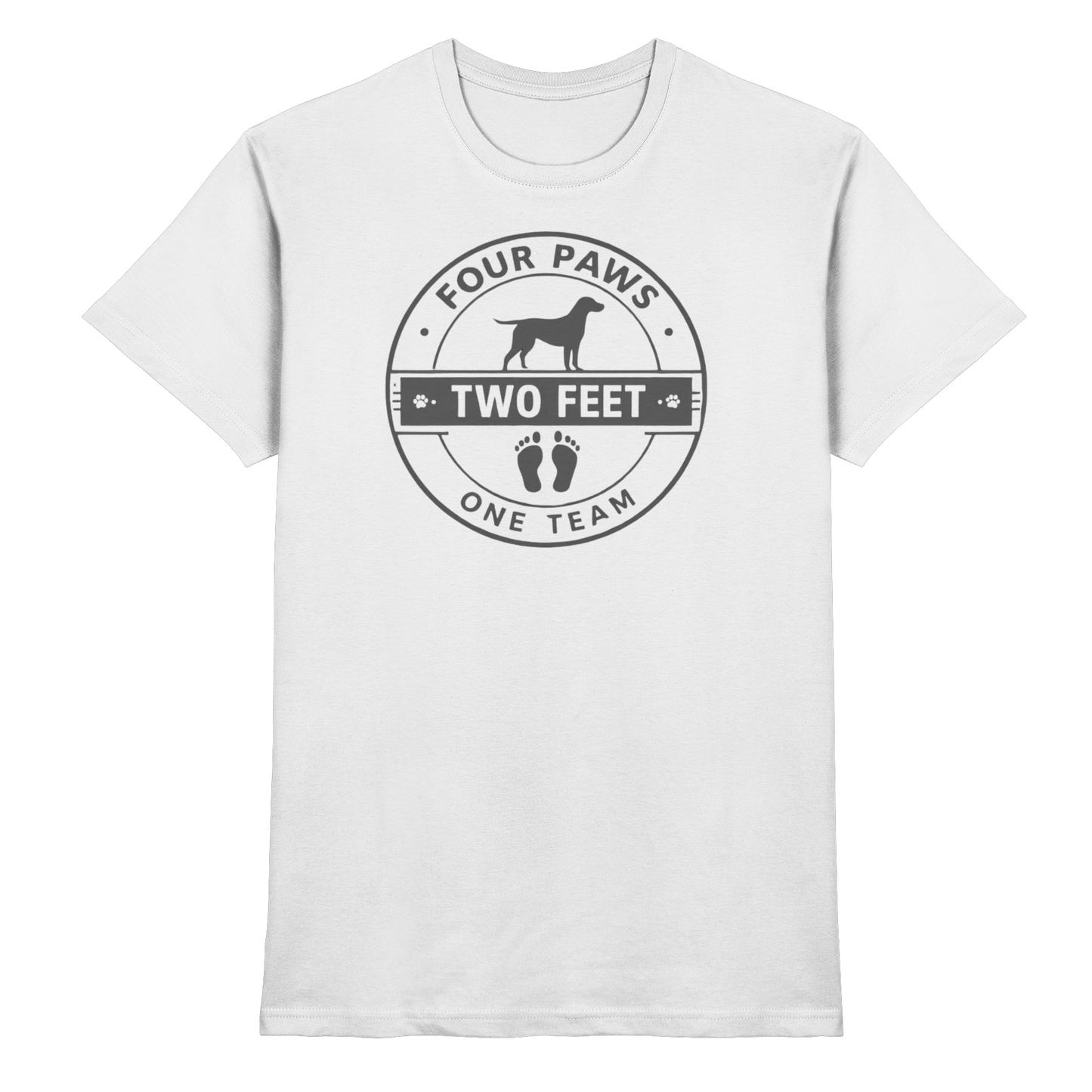 Premium Pfotenpoesie T-Shirt Four Paws Two Feet