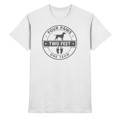 Four Paws Two Feet One Team Premium Herren Shirt