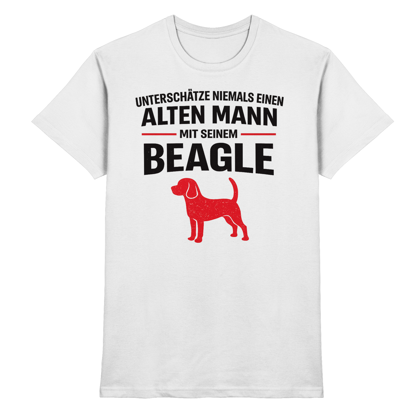 Unterschätze Niemals Einen Alten Mann Mit Seinem BEAGLE - Premium Shirt