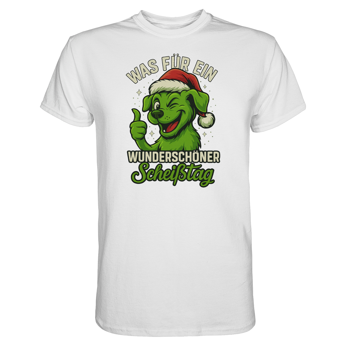 Premium Pfotenpoesie Unisex Shirt Was für ein wunderschöner Scheißtag