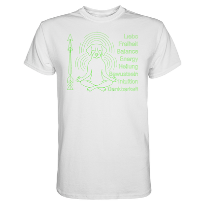 meditierender Hund Premium Unisex Shirt