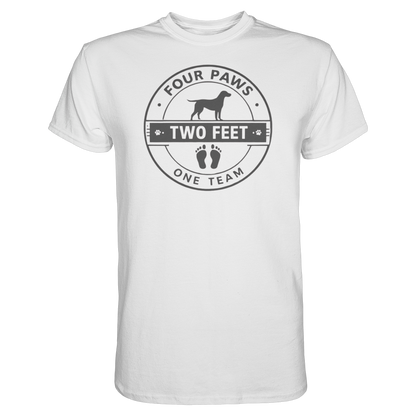 Four Paws Two Feet One Team Premium Herren Shirt