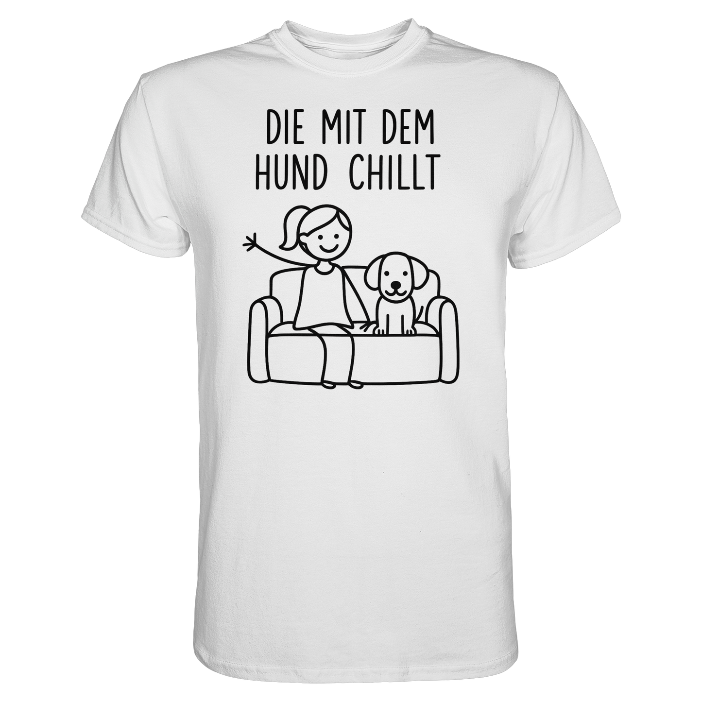 Premium Pfotenpoesie Shirt Die Mit Dem Hund Chillt