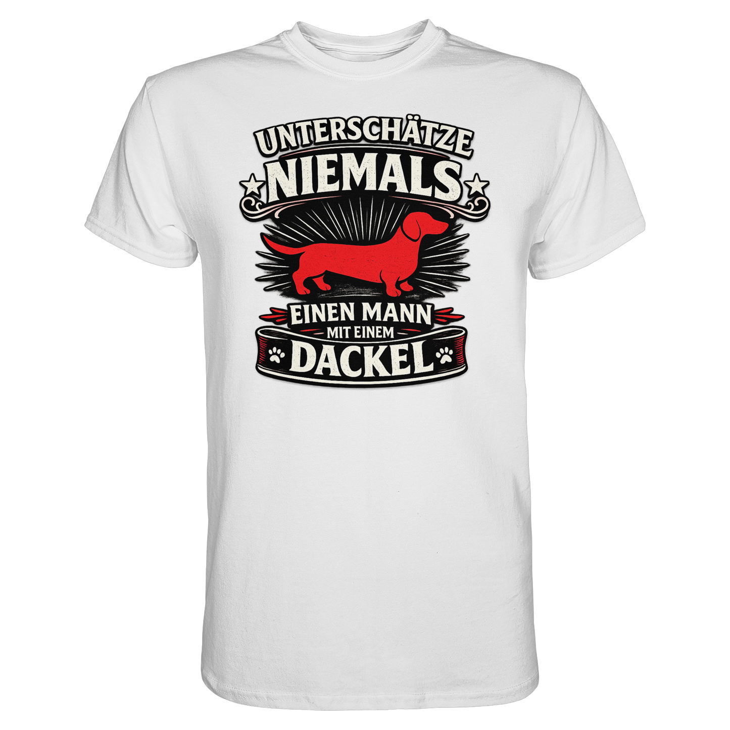 Unterschätze niemals einen Mann mit einem Dackel Premium Herren Shirt