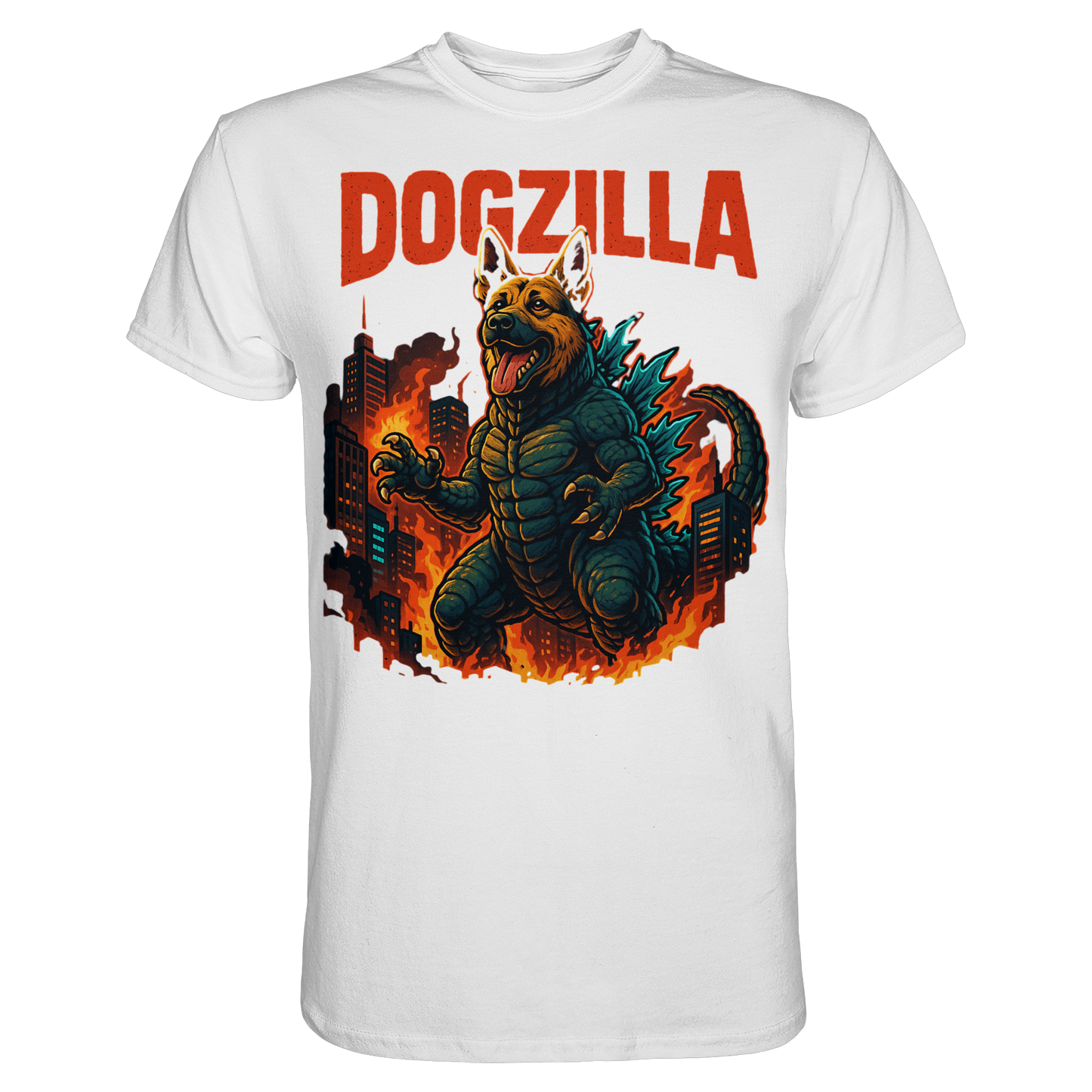 Premium Pfotenpoesie T-Shirt Dogzilla
