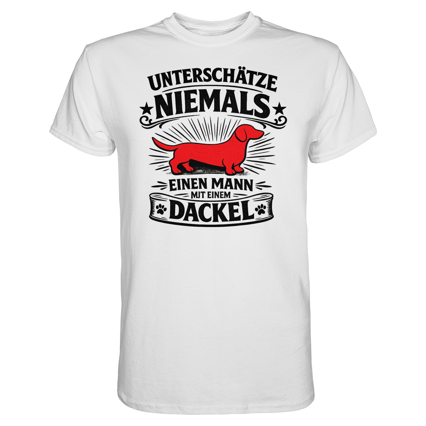 Unterschätze niemals einen Mann mit einem Dackel Premium Herren Shirt