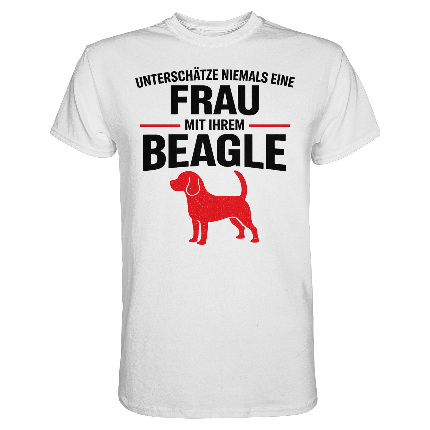 Unterschätze Niemals Eine Frau Mit Ihrem BEAGLE Premium Shirt
