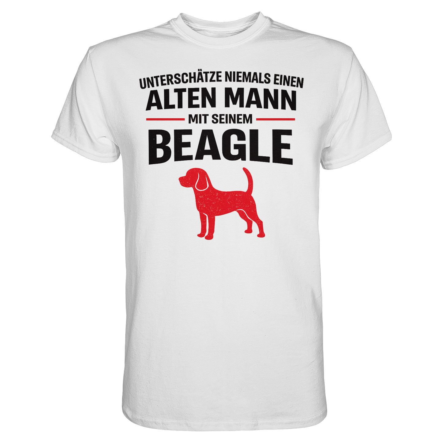 Unterschätze Niemals Einen Alten Mann Mit Seinem BEAGLE - Premium Shirt