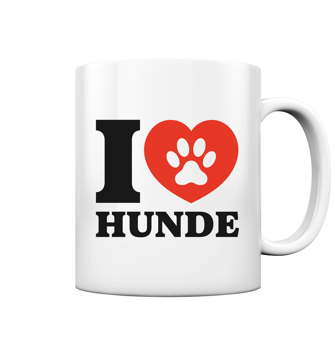 Premium Pfotenpoesie Tasse Ich Liebe Hunde