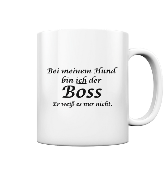 Premium Pfotenpoesie Tasse Ich bin der Boss
