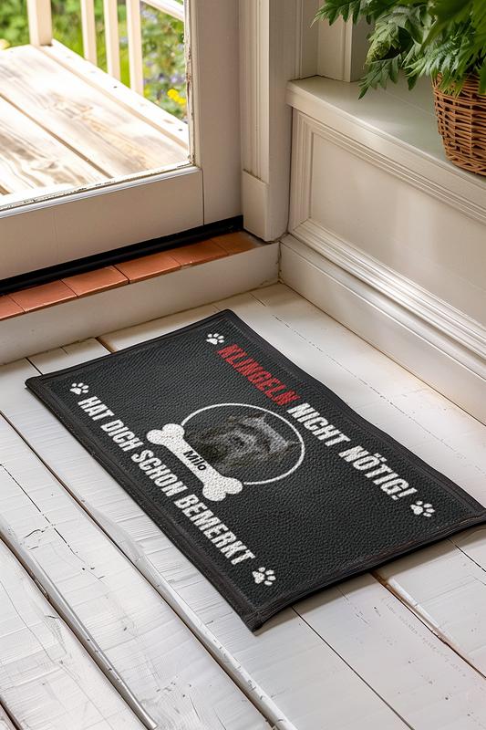 Premium Pfotenpoesie personalisierte Fußmatte