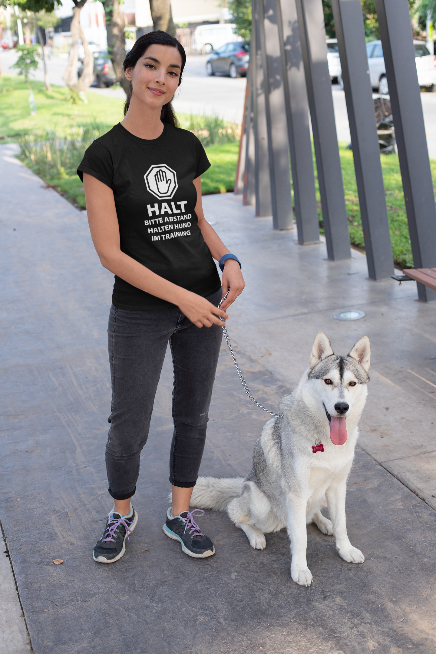 Premium Pfotenpoesie Shirt Halt