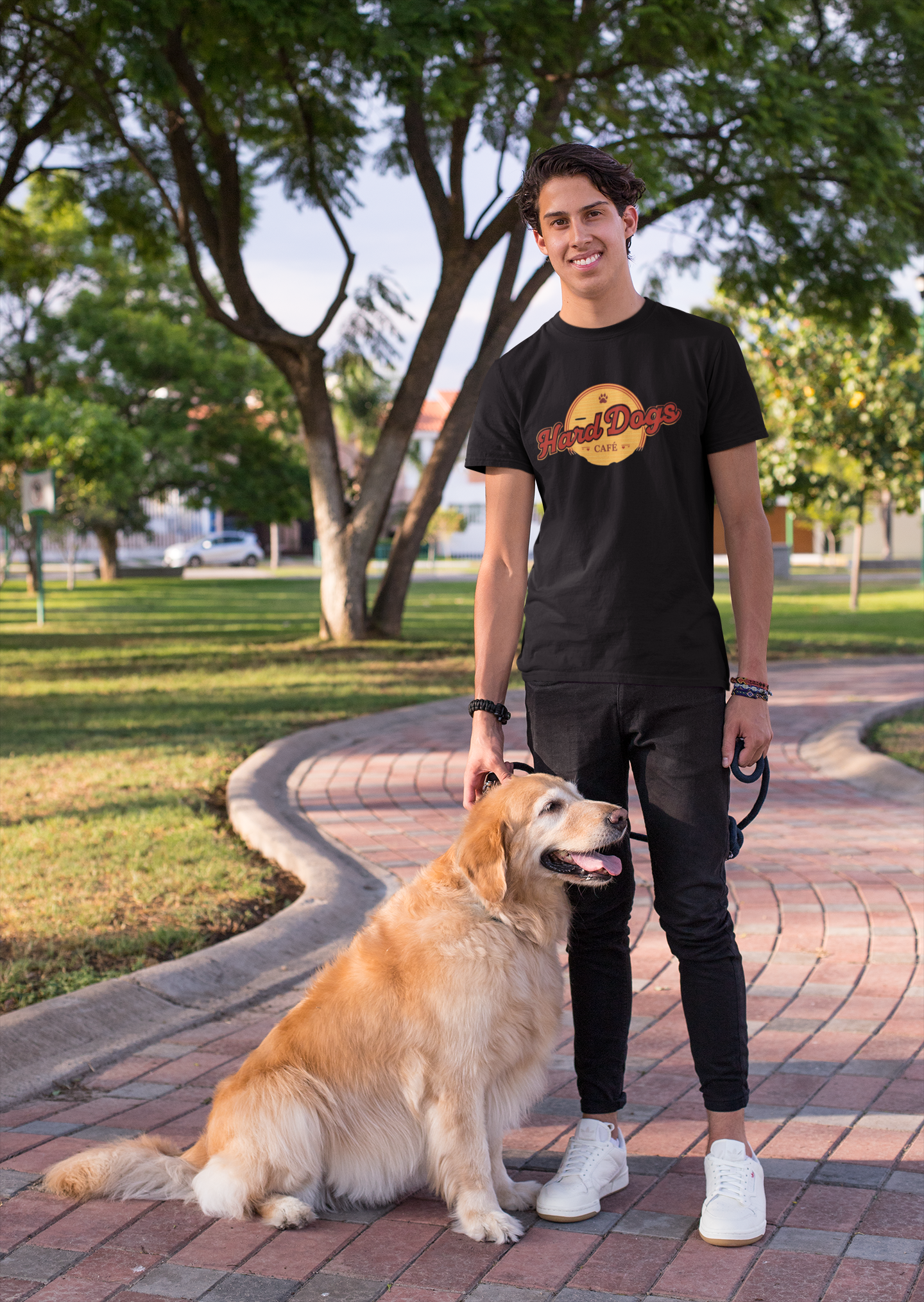 Premium Pfotenpoesie T-Shirt Hard Dogs Cafe