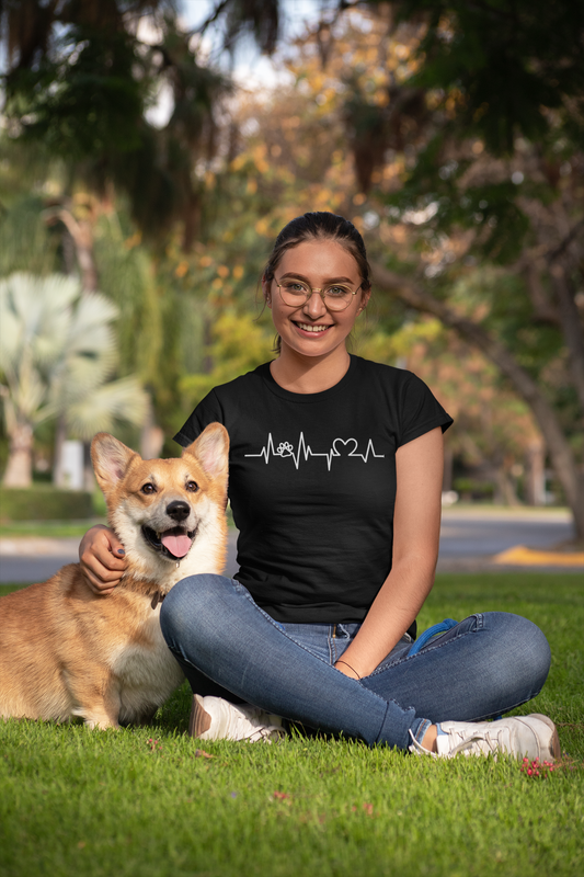 Premium Pfotenpoesie Shirt Herzschlag