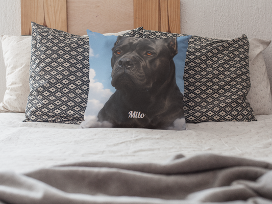 Premium Pfotenpoesie personalisiertes Hunde-Kissen