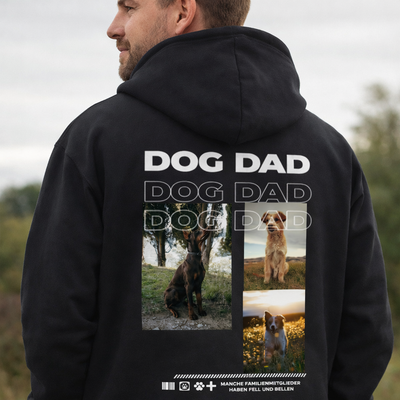 Personalisierbarer Herren Hoodie Mit  Hunde Foto