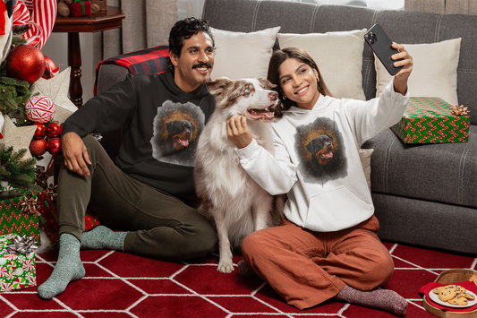 Premium Pfotenpoesie Personalisiertes Unisex  Hoodie – Dein Hund, dein Design