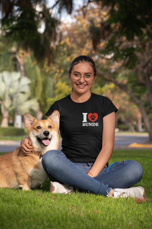 Premium Pfotenpoesie Shirt Ich Liebe Hunde