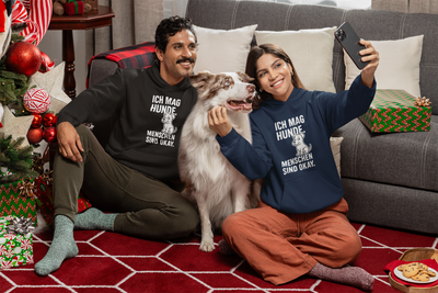 Ich mag Hunde. Menschen sind okay Premium Unisex Hoodie