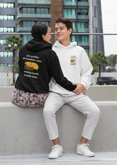 Ich wollte Produktiv sein Premium  Unisex Hoodie