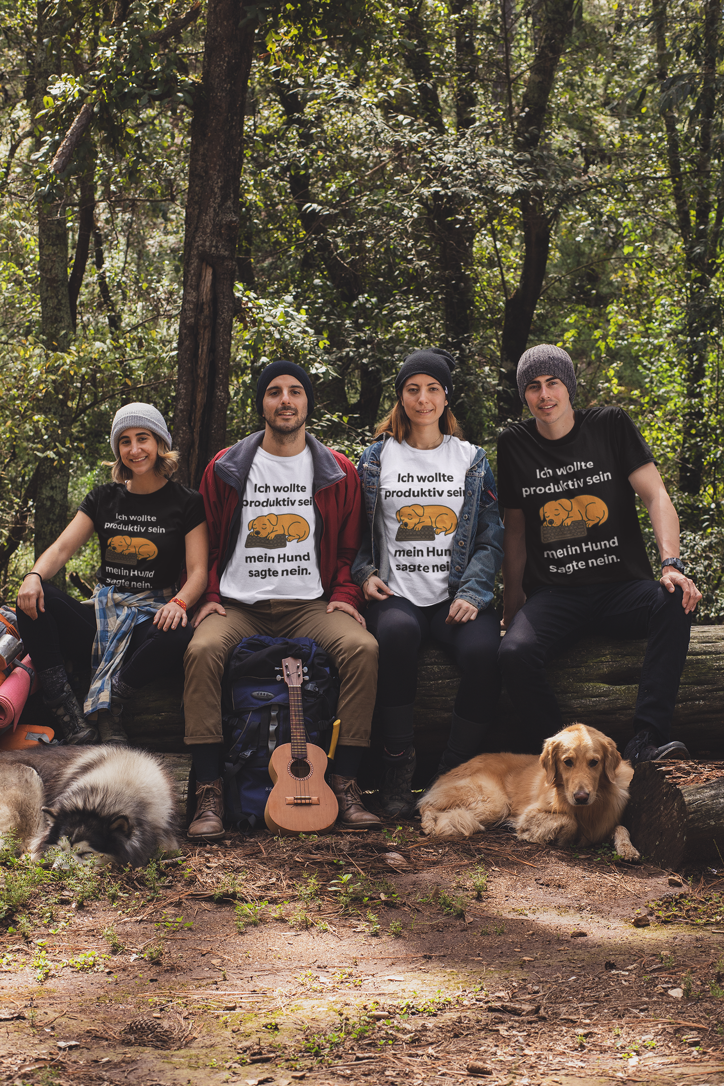 Premium Pfotenpoesie Unisex Shirt Ich wollte produktiv sein