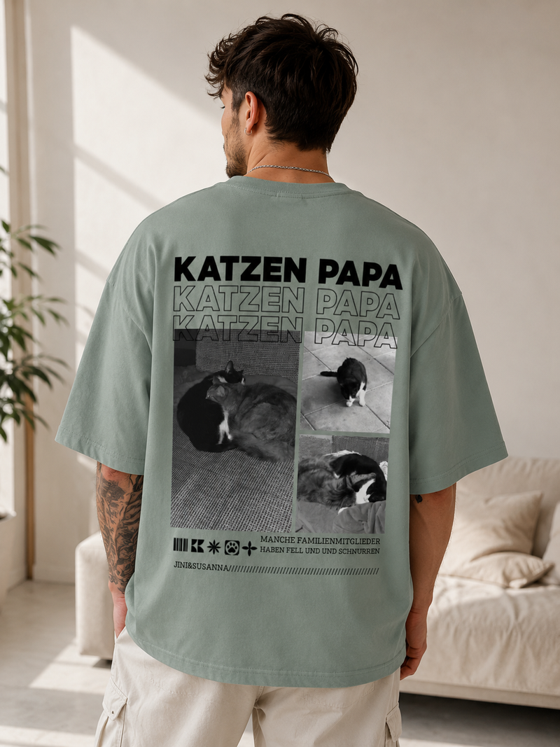 Oversized Shirt mit Katzen Foto