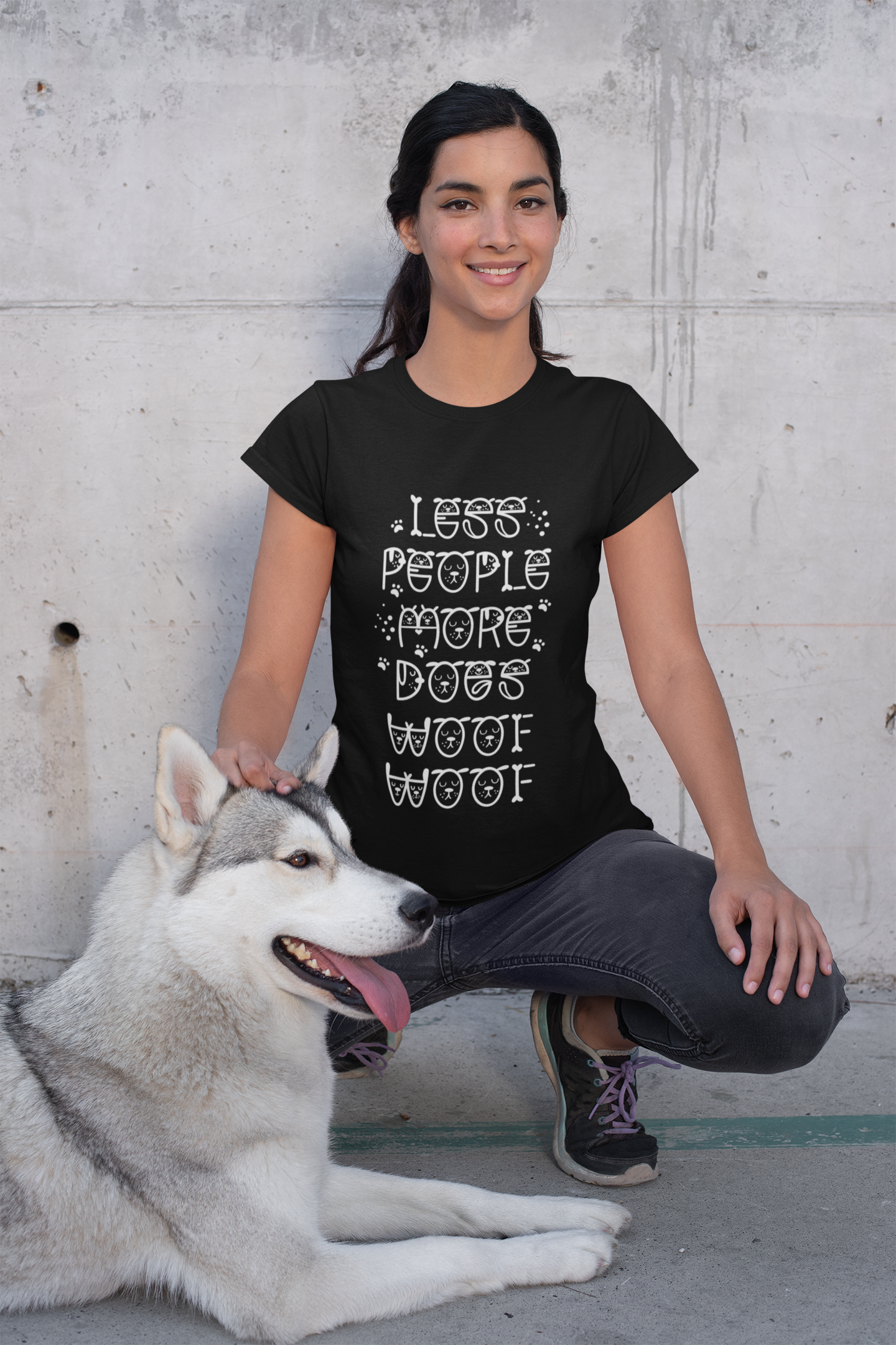 Premium Pfotenpoesie Shirt Woof Woof