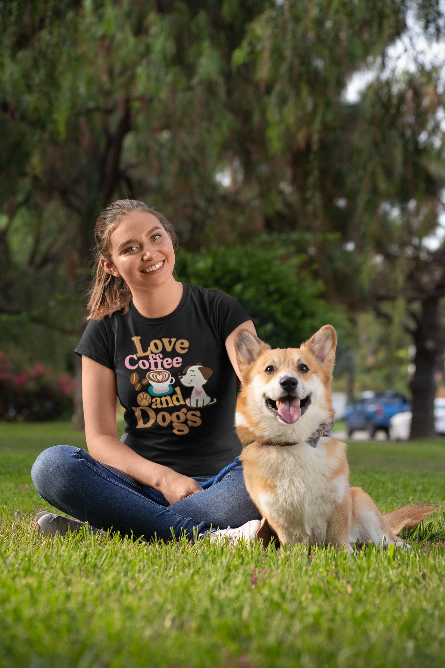 Premium Pfotenpoesie Shirt Love Coffee