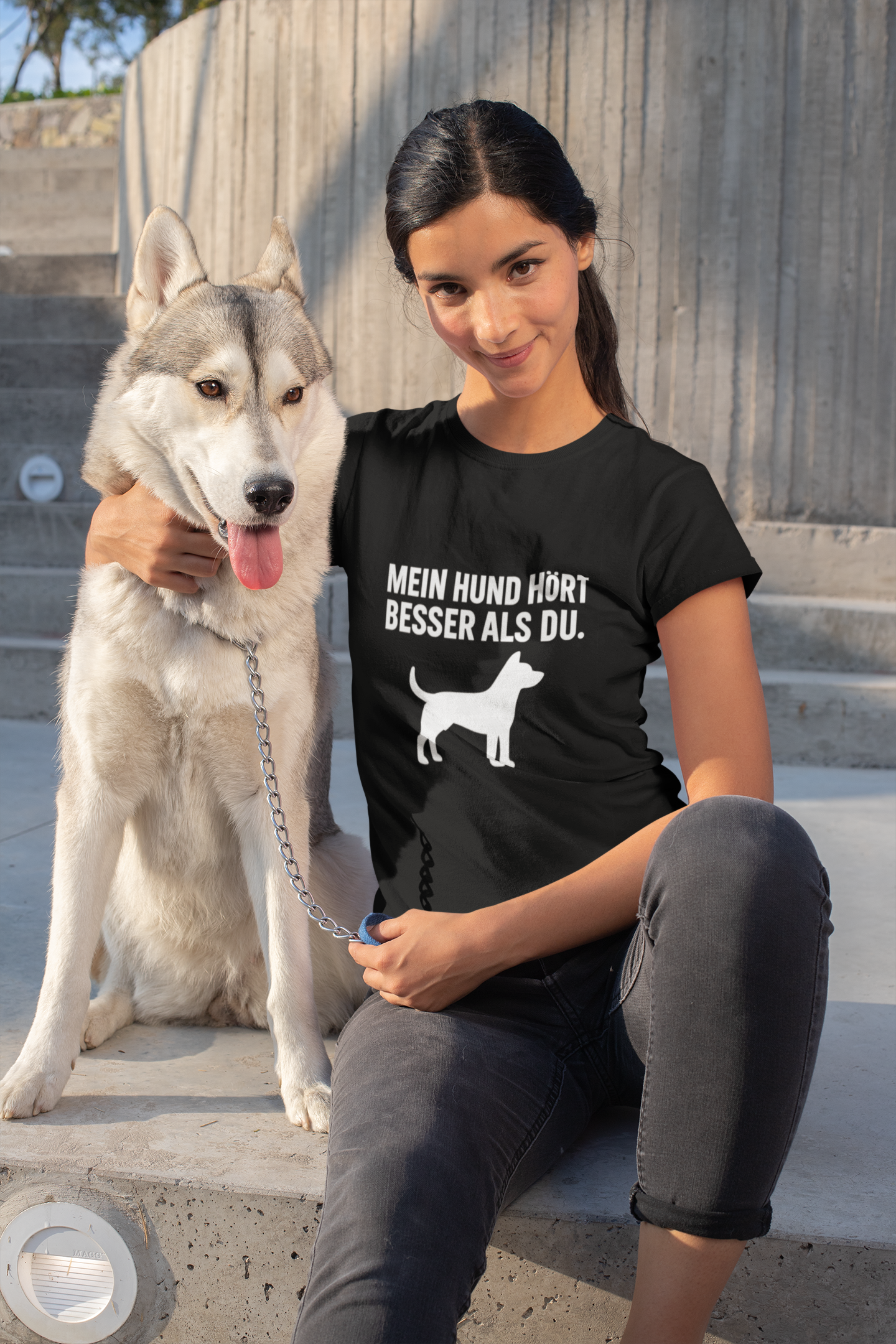 Premium Pfotenpoesie Shirt Mein Hund Hört Besser als Du