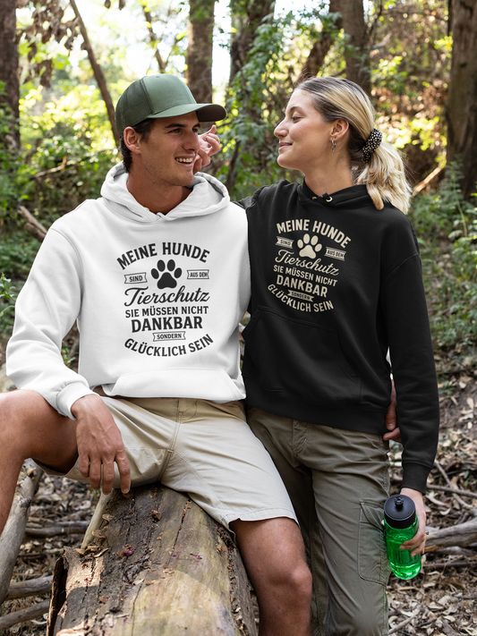 Premium Pfotenpoesie Tierschutz Unisex Hoodie