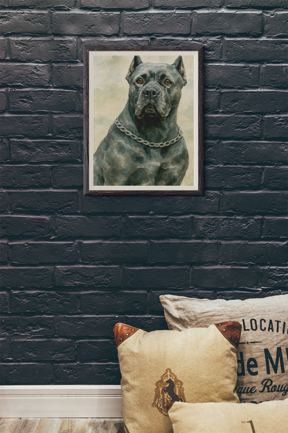 personalisiertes Hunde-Portrait Premium  Poster Pfotenpoesie