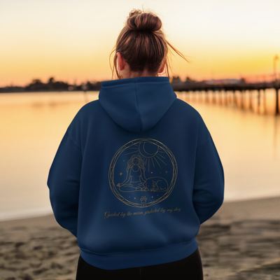 Guided by the Moon, Protected by My Dog Premium Unisex Hoodie