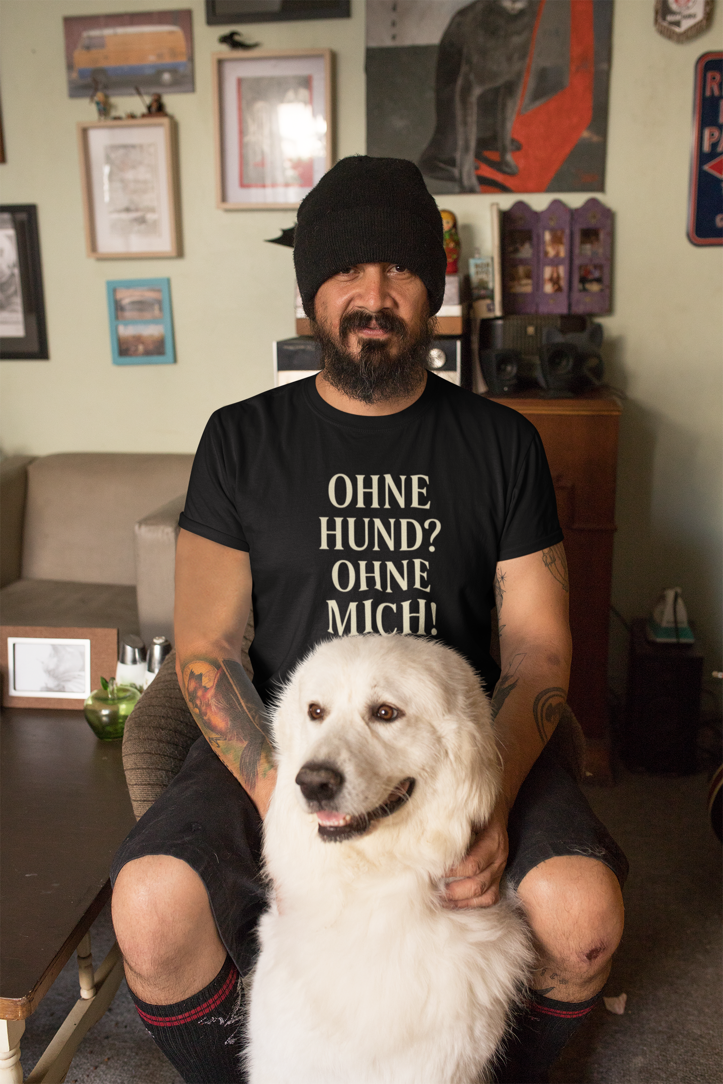 Premium Pfotenpoesie Shirt Ohne Hund Ohne Mich