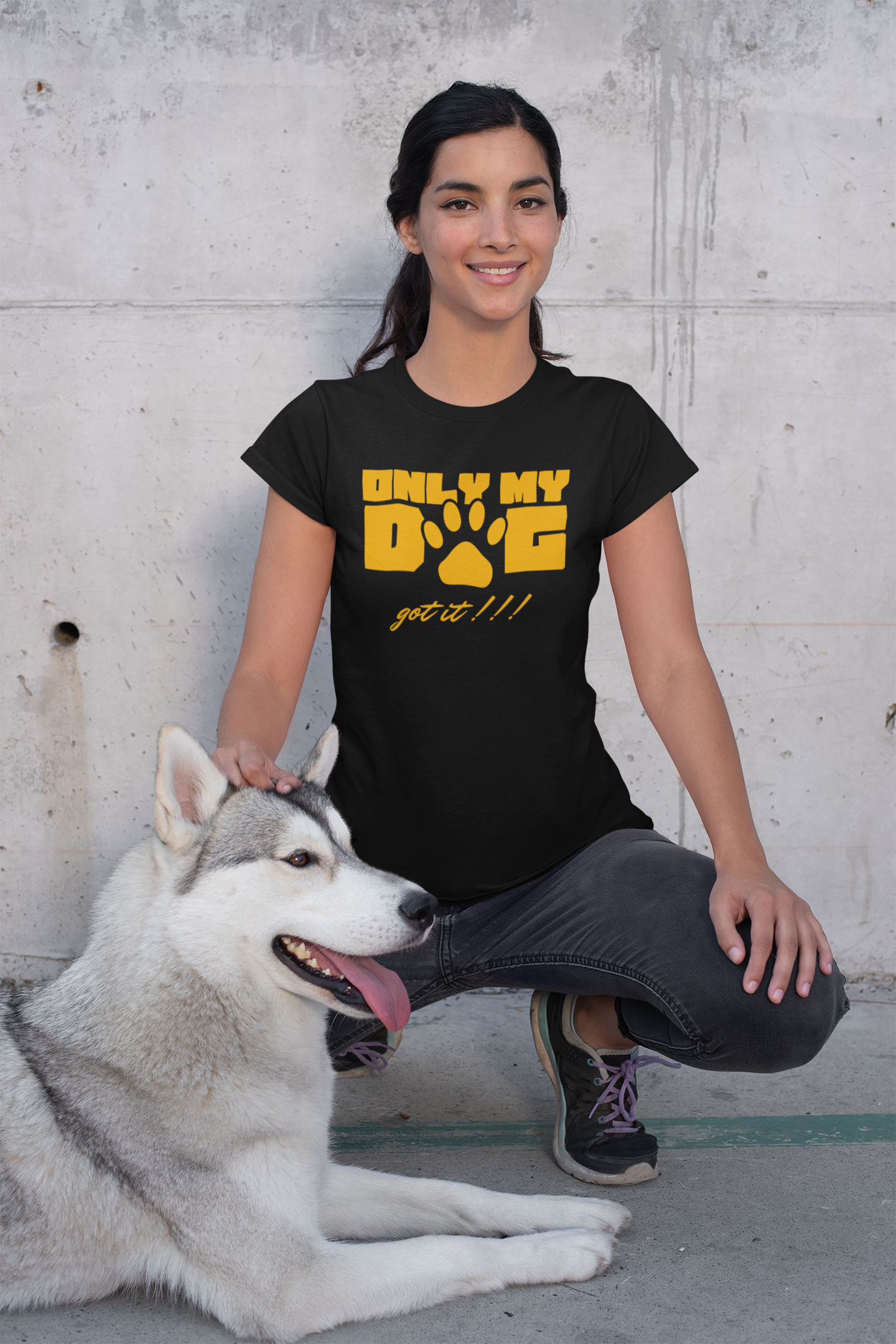 Premium Pfotenpoesie Shirt Only my dog